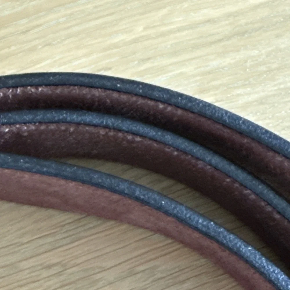 Hanks Belts Dark Brown Leather Belt Size 42 Made in USA Model 2425